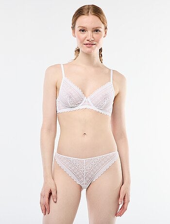 Reggiseno in pizzo trasparente