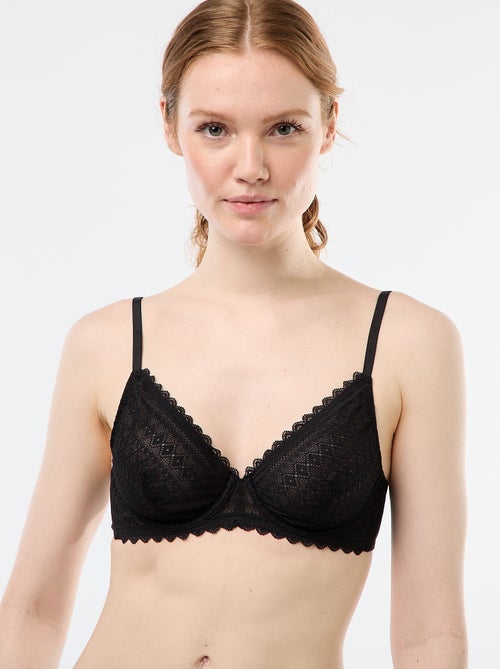 Reggiseno in pizzo trasparente - Kiabi