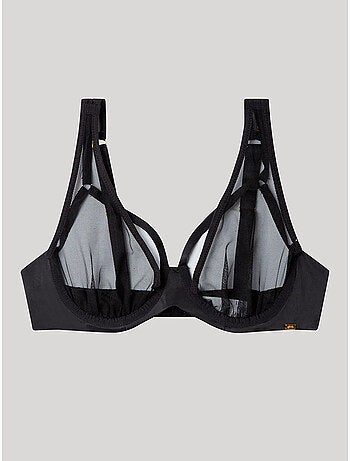 Reggiseno in tulle trasparente