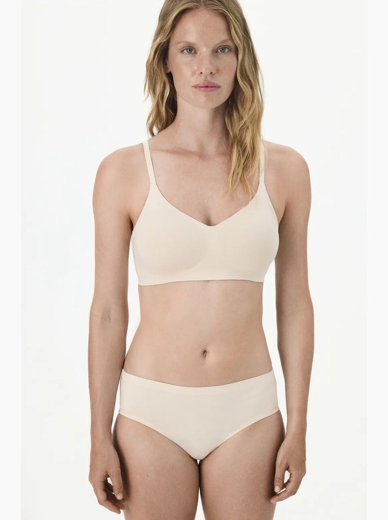 Reggiseno invisibile 24 hours con imbottitura rimovibile penti Beige argilla - Kiabi