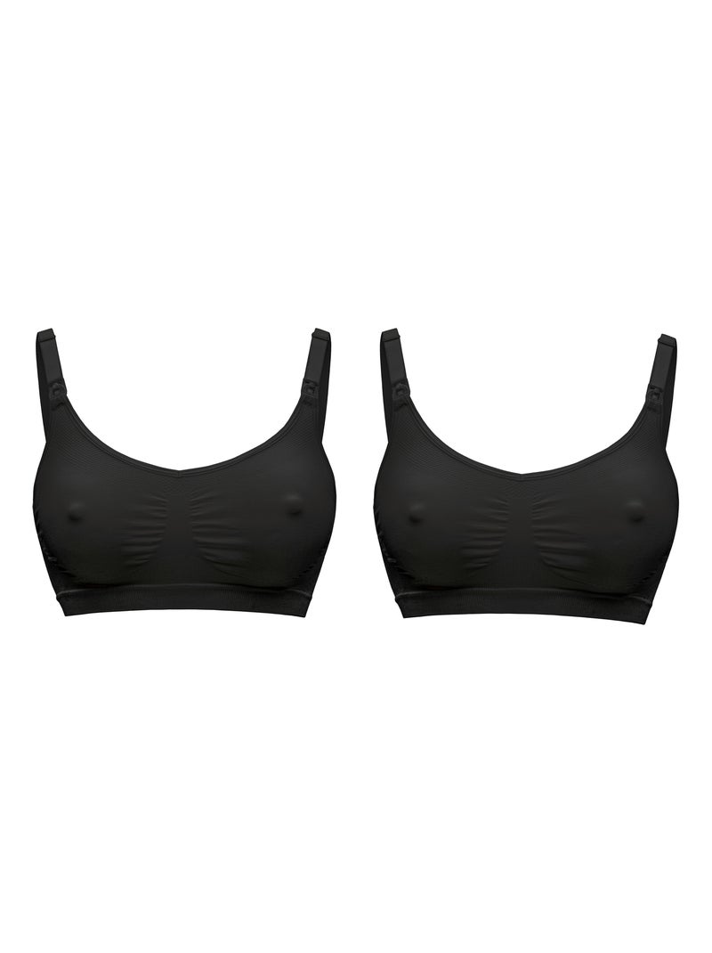 Reggiseno per l’allattamento keep cool – confezione da 2 – nero – taglia m – confortevole e Nero - Kiabi
