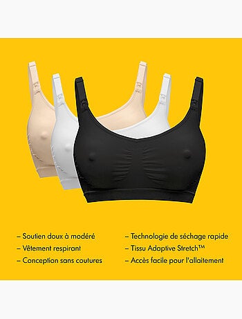 Reggiseno per l’allattamento keep cool – confezione da 2 – nero – taglia xl – confortevole e