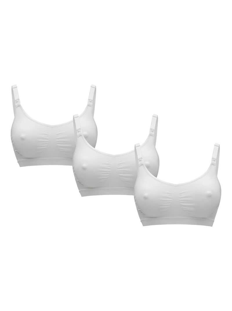 Reggiseno per l’allattamento keep cool – confezione da 3 – bianco – taglia xl – confortevole e Bianco - Kiabi