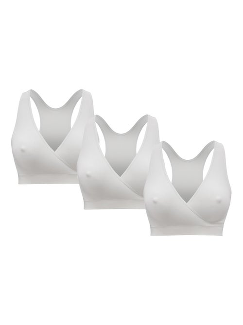 Reggiseno per l’allattamento keep cool x3 - bianco - taglia l - comfort notturno - sostegno morbido - Kiabi Reggiseno per l’allattamento keep cool x3 - bianco - taglia l - comfort notturno - sostegno morbido - Kiabi