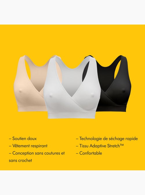 Reggiseno per l’allattamento keep cool x3 - bianco - taglia l - comfort notturno - sostegno morbido - Kiabi Reggiseno per l’allattamento keep cool x3 - bianco - taglia l - comfort notturno - sostegno morbido - Kiabi