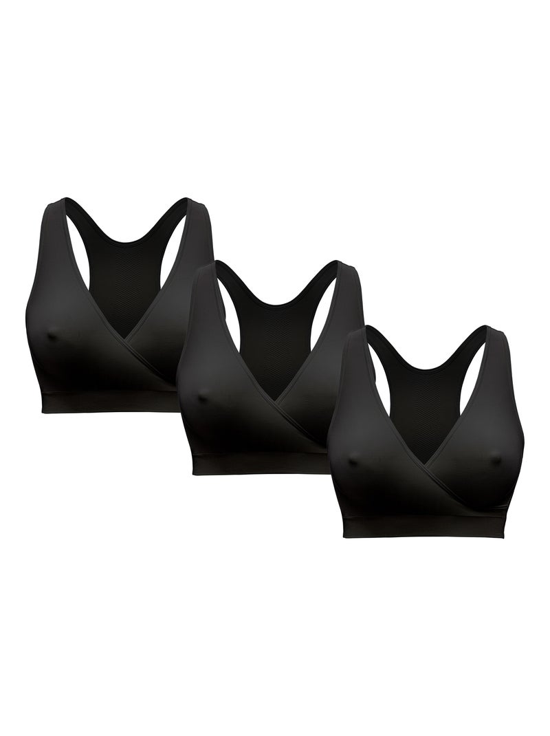Reggiseno per l’allattamento keep cool x3 - nero - taglia l - comfort notturno - sostegno morbido Nero - Kiabi