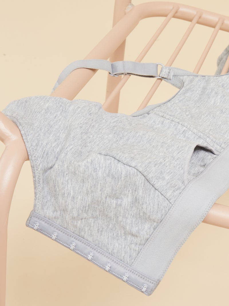 Reggiseno post-operatorio - Ottobre Rosa GRIGIO - Kiabi