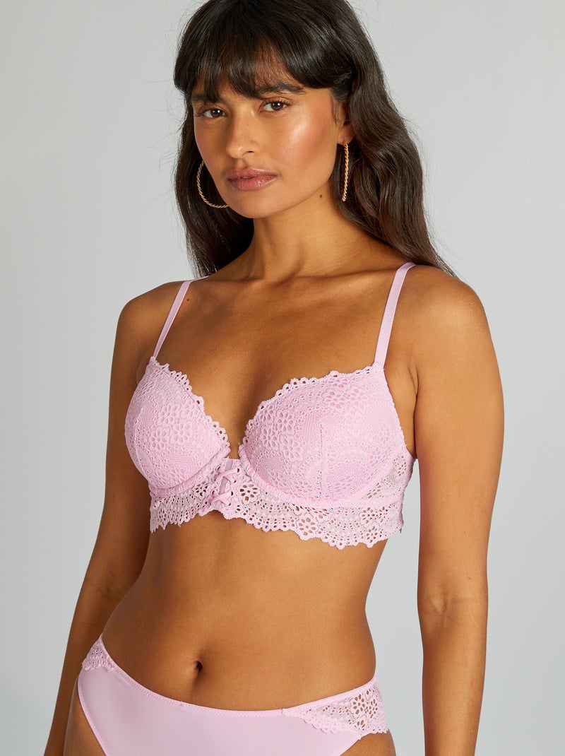 Reggiseno push-up con coppe estraibili VIOLA - Kiabi