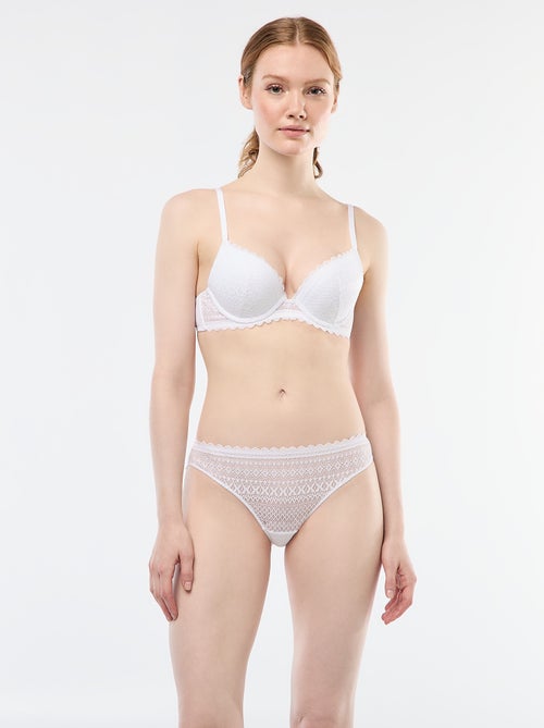 Reggiseno push-up in pizzo - Kiabi