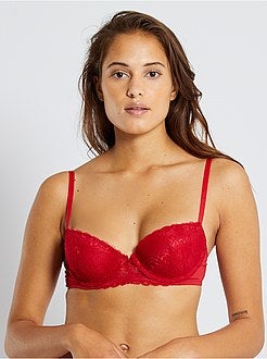 Reggiseno push-up in pizzo e microfibra - Kiabi