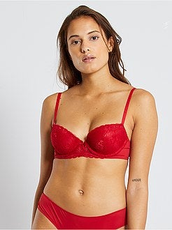 Reggiseno push-up in pizzo e microfibra - Kiabi