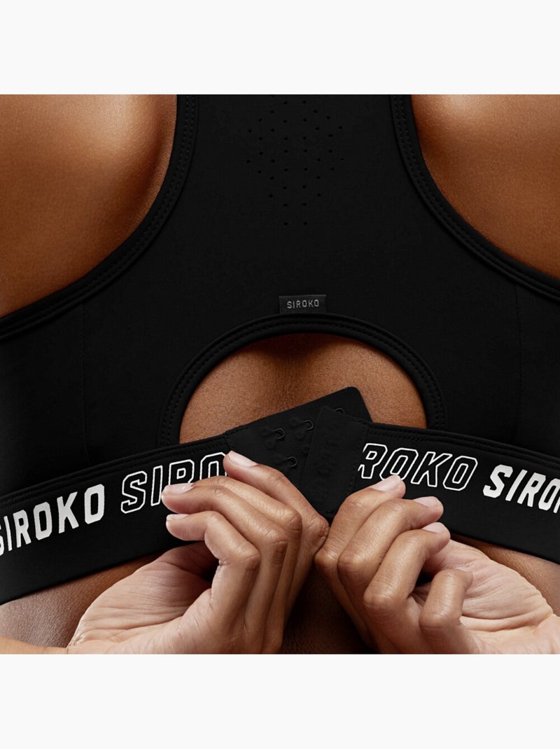 Reggiseno sportivo - supporto elevato fitness donna cardio Nero - Kiabi
