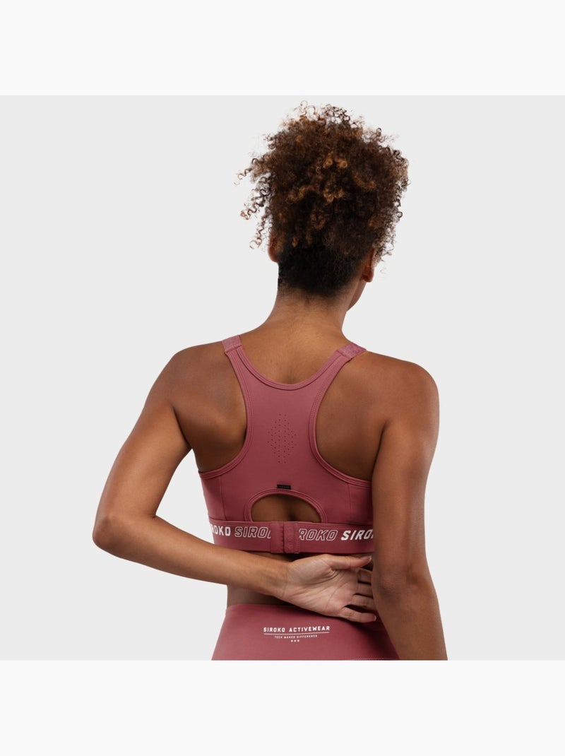 Reggiseno sportivo - supporto elevato fitness donna cardio Rosso - Kiabi