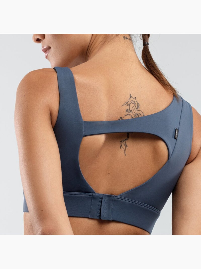 Reggiseno sportivo - supporto elevato fitness donna cross Blu - Kiabi