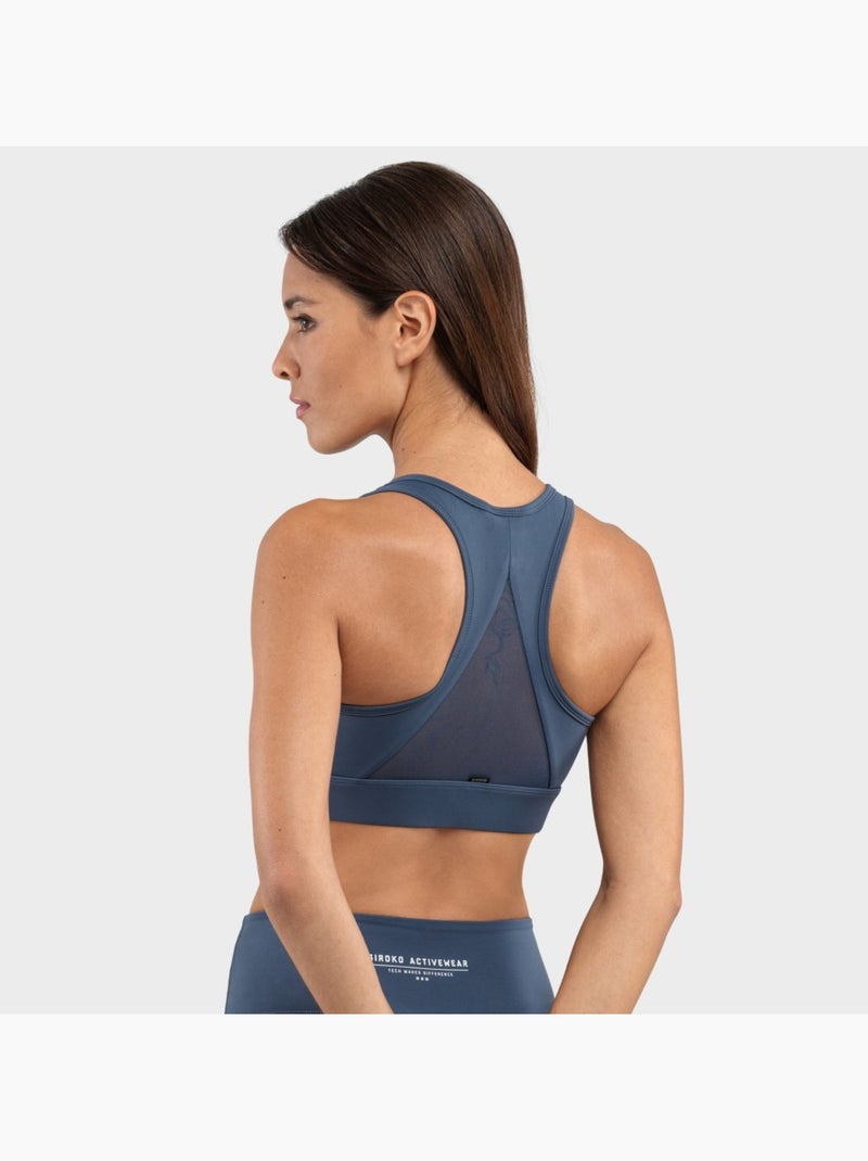 Reggiseno sportivo - supporto elevato fitness donna squat Blu - Kiabi