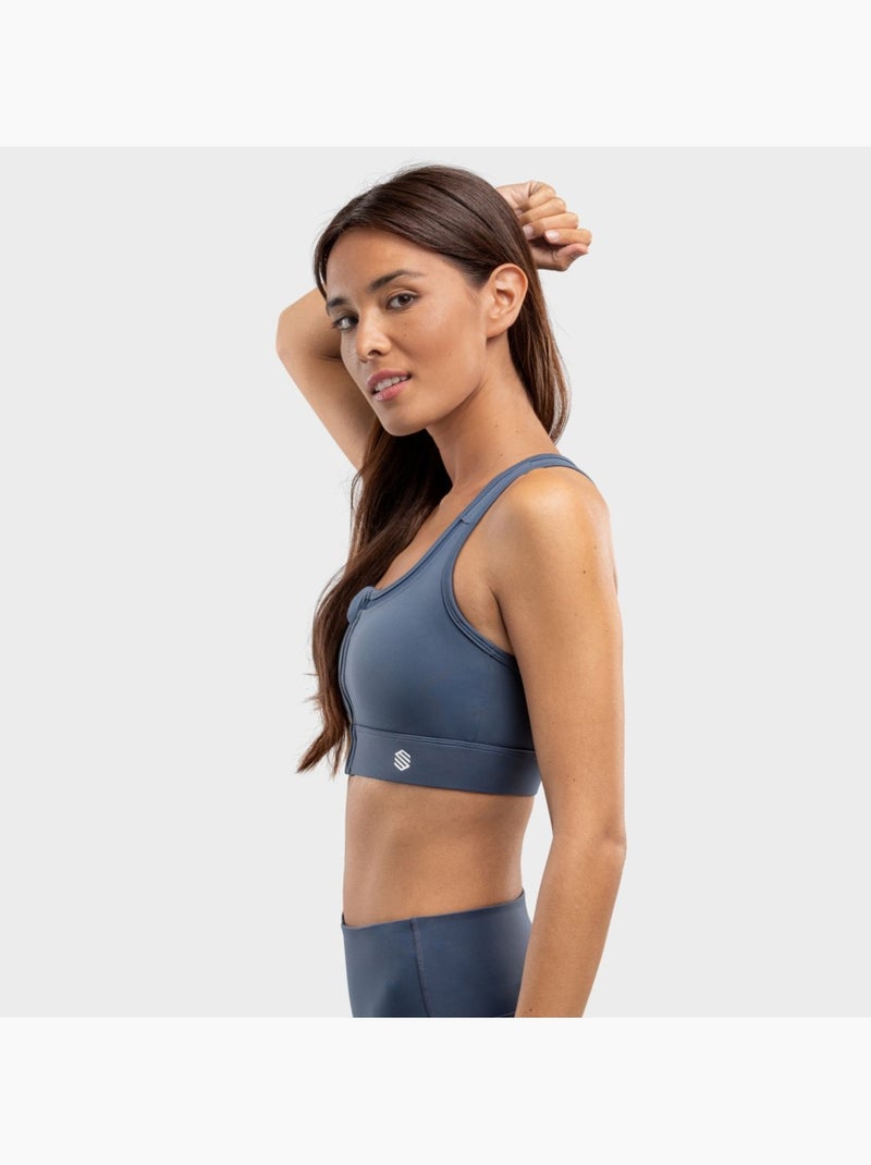 Reggiseno sportivo - supporto elevato fitness donna squat Blu - Kiabi