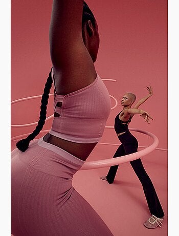 Reggiseno sportivo a righe senza cuciture penti