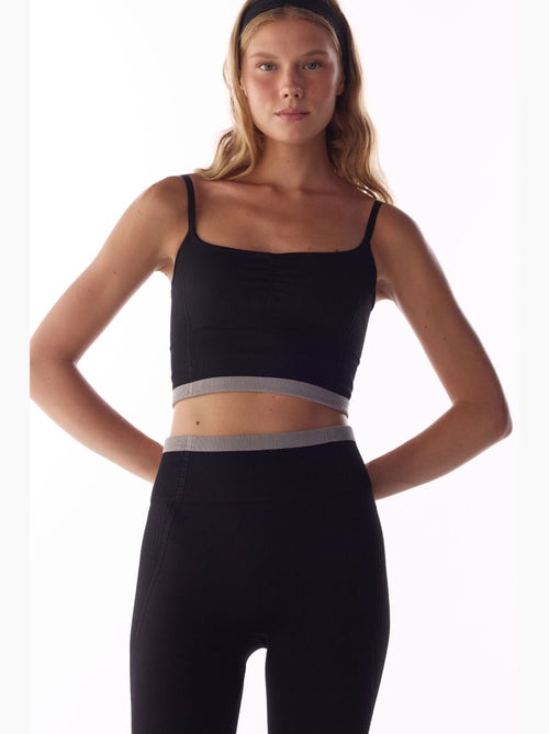 Reggiseno sportivo a righe senza cuciture penti - Kiabi Reggiseno sportivo a righe senza cuciture penti - Kiabi