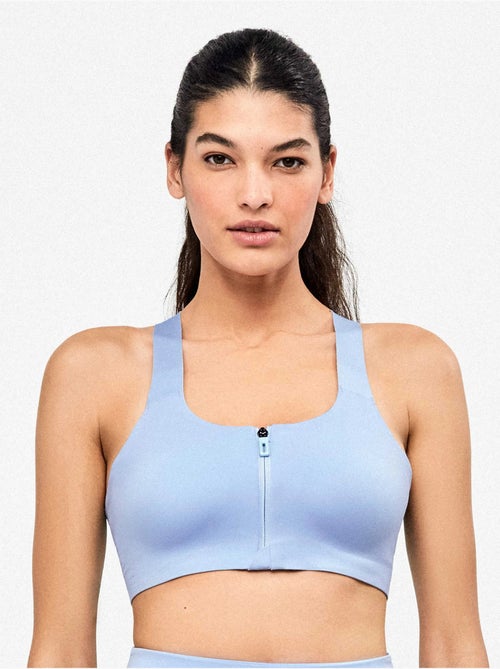 Reggiseno sportivo ad alta sostegno con cerniera frontale - Kiabi