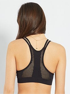 Reggiseno sportivo con cuscinetti estraibili - Kiabi