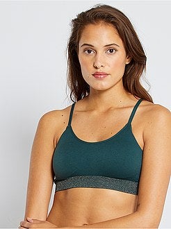 Reggiseno sportivo con cuscinetti estraibili - Kiabi