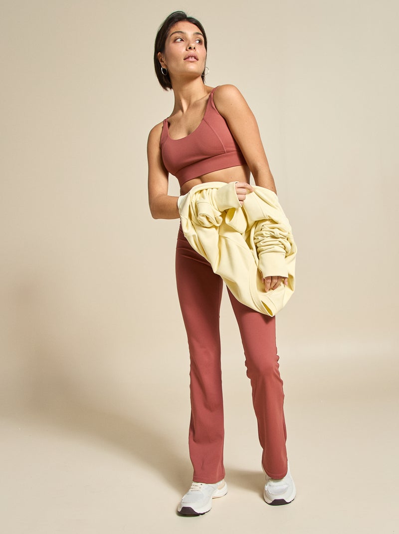 Reggiseno sportivo con effetto twist sul retro, sostegno forte - (ekstract) Marrone - Kiabi