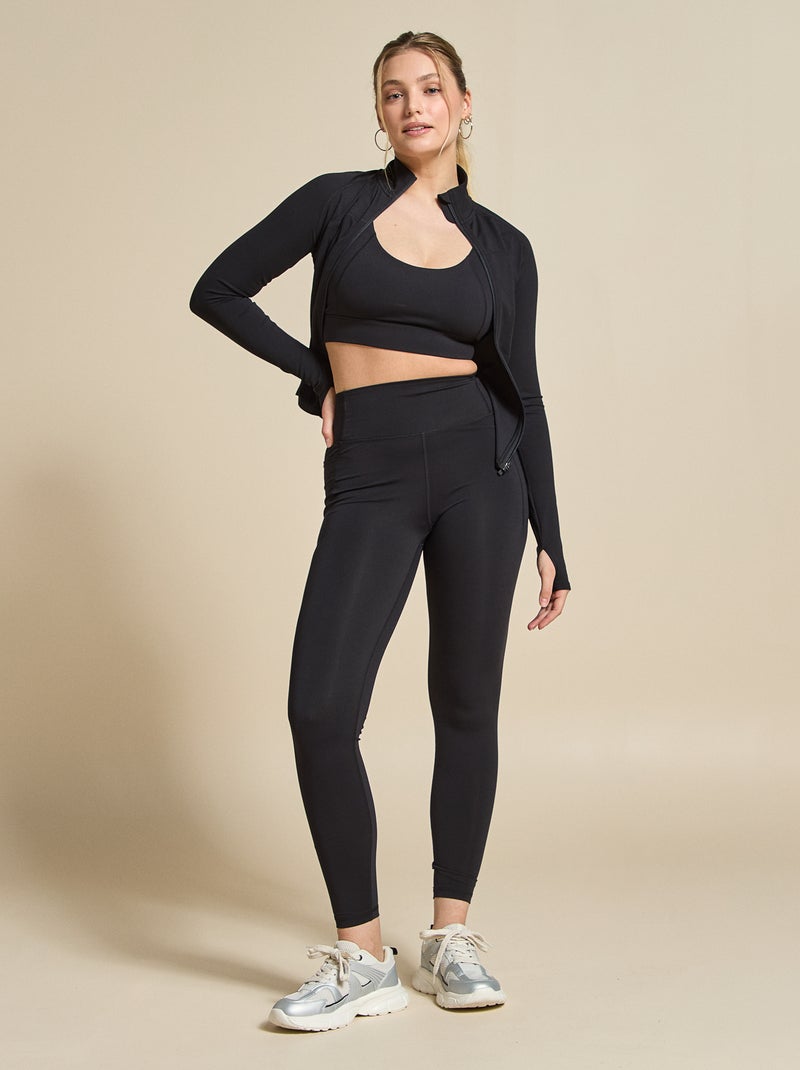 Reggiseno sportivo con effetto twist sul retro, sostegno forte - (ekstract) Nero - Kiabi