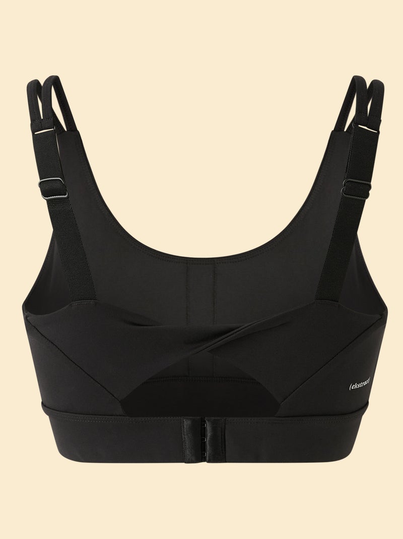 Reggiseno sportivo con effetto twist sul retro, sostegno forte - (ekstract) Nero - Kiabi