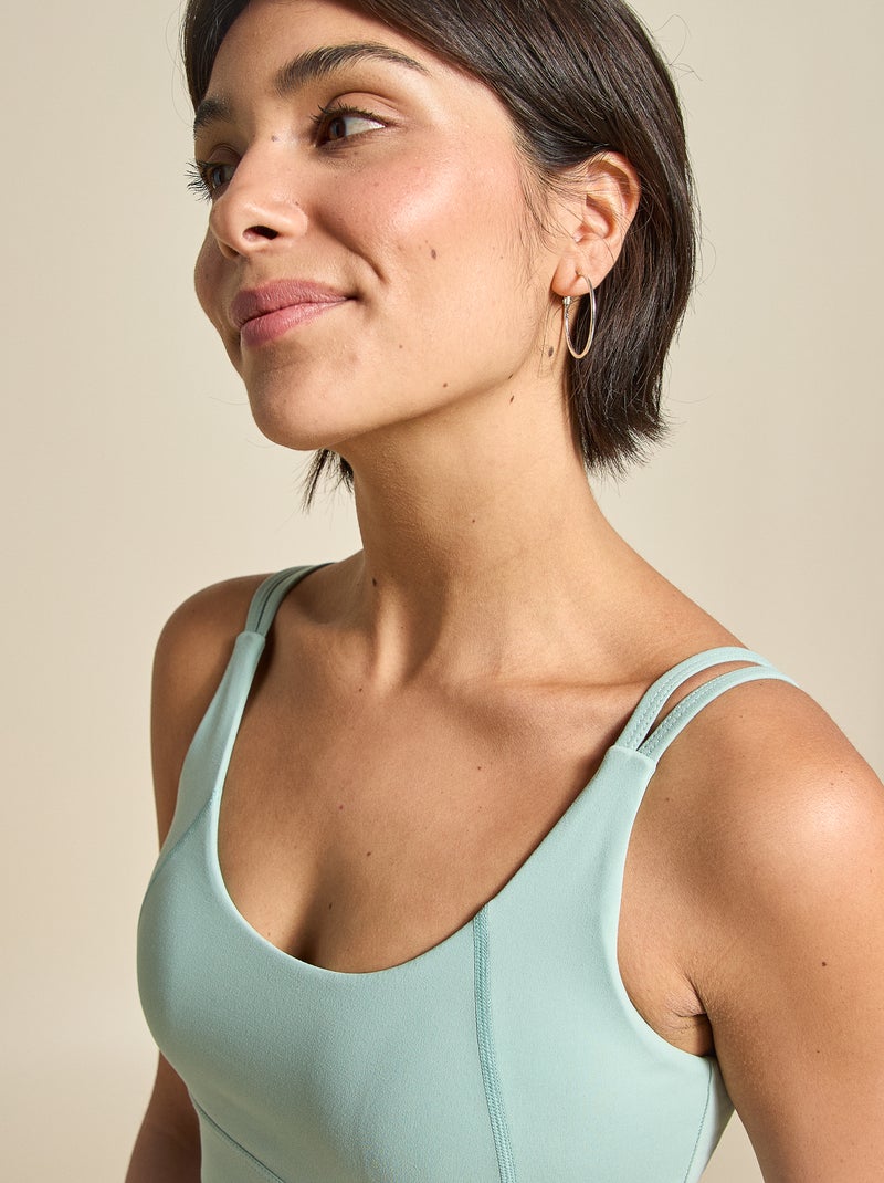 Reggiseno sportivo con effetto twist sul retro, sostegno forte - (ekstract) Verde - Kiabi
