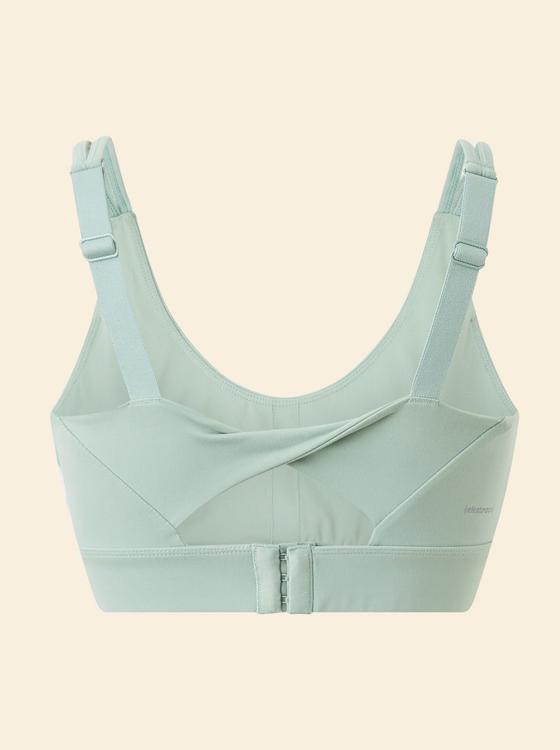 Reggiseno sportivo con effetto twist sul retro, sostegno forte - (ekstract) Verde - Kiabi