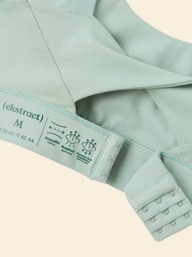 Reggiseno sportivo con effetto twist sul retro, sostegno forte - (ekstract) Verde - Kiabi