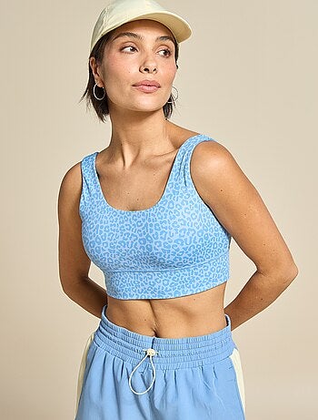 Reggiseno sportivo con stampa leopardata a sostegno leggero - (ekstract)