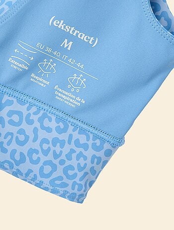 Reggiseno sportivo con stampa leopardata a sostegno leggero - (ekstract)