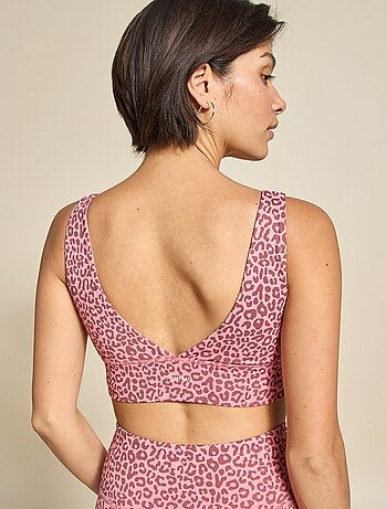 Reggiseno sportivo con stampa leopardata a sostegno leggero - (ekstract)