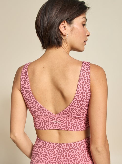 Reggiseno sportivo con stampa leopardata a sostegno leggero - (ekstract) - Kiabi Reggiseno sportivo con stampa leopardata a sostegno leggero - (ekstract) - Kiabi