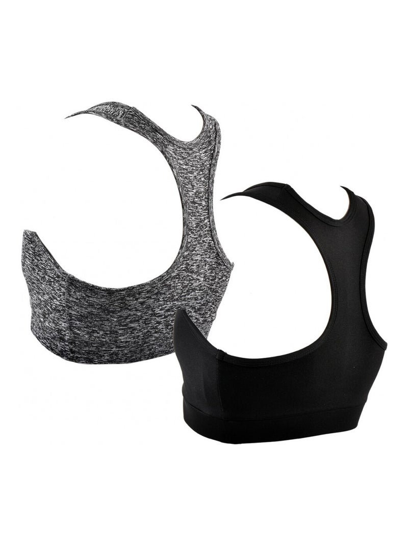 Reggiseno sportivo CXL BY LACROIX X2 - Confezione da 2 Grigio nero - Kiabi