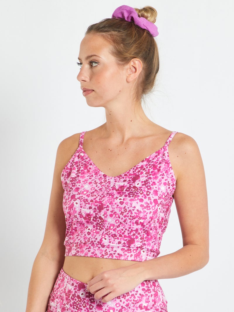 Reggiseno sportivo fantasia ROSA - Kiabi