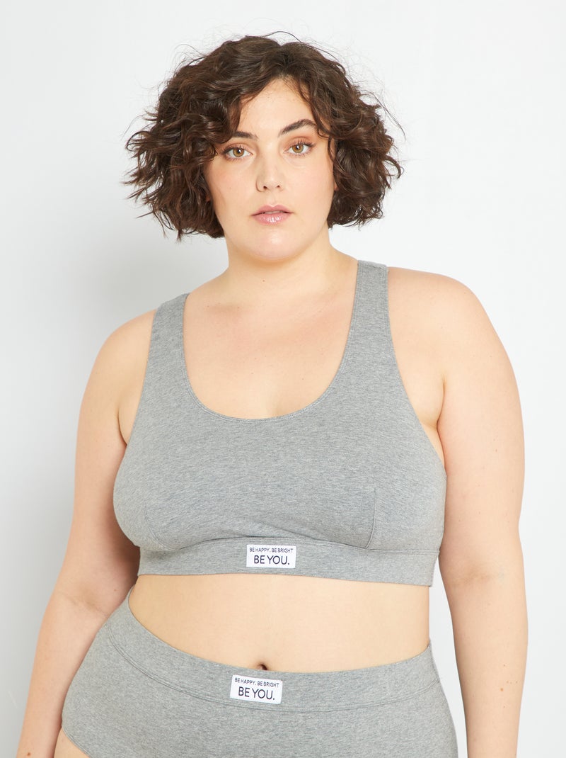 Reggiseno sportivo GRIGIO - Kiabi