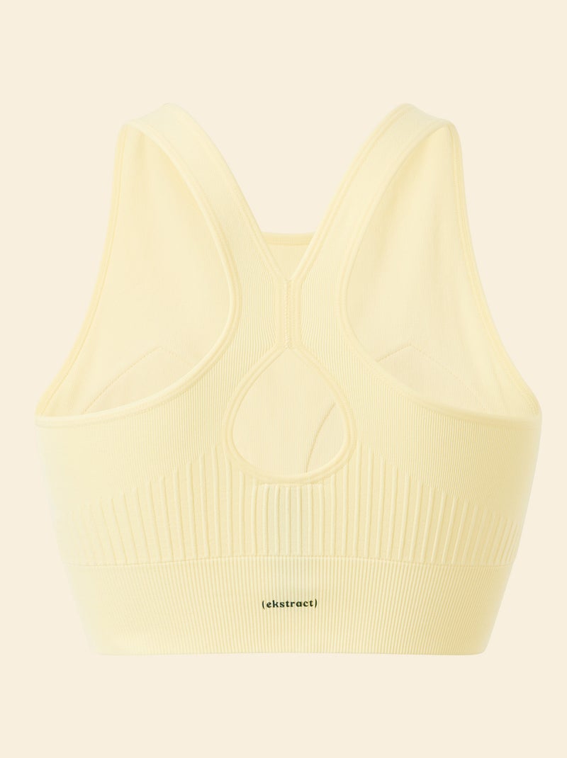 Reggiseno sportivo in rib supporto leggero - (ekstract) Giallo - Kiabi