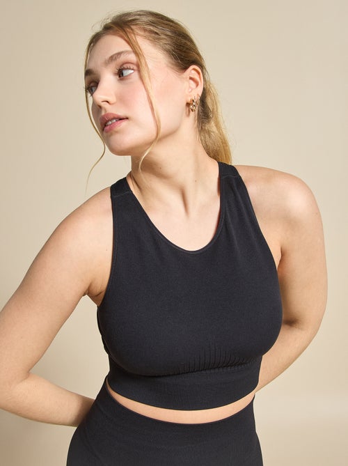 Reggiseno sportivo in rib supporto leggero - (ekstract) - Kiabi Reggiseno sportivo in rib supporto leggero - (ekstract) - Kiabi