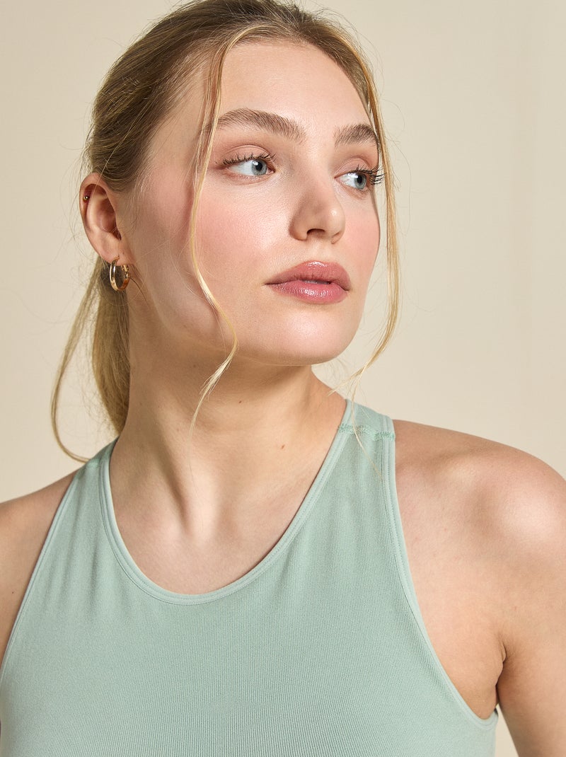 Reggiseno sportivo in rib supporto leggero - (ekstract) Verde - Kiabi