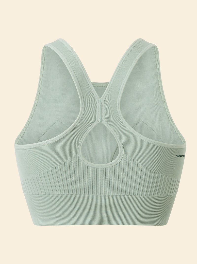 Reggiseno sportivo in rib supporto leggero - (ekstract) Verde - Kiabi