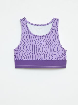Reggiseno sportivo in tessuto stretch -