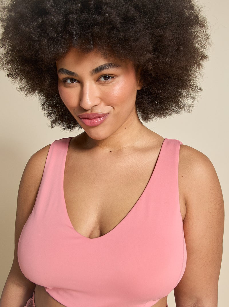 Reggiseno sportivo incrociato sulla schiena sostegno medio - (ekstract) Rosa - Kiabi