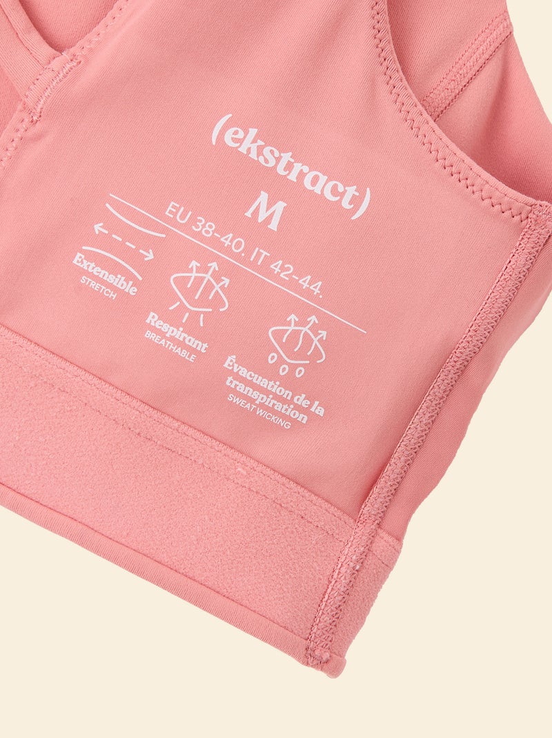 Reggiseno sportivo incrociato sulla schiena sostegno medio - (ekstract) Rosa - Kiabi