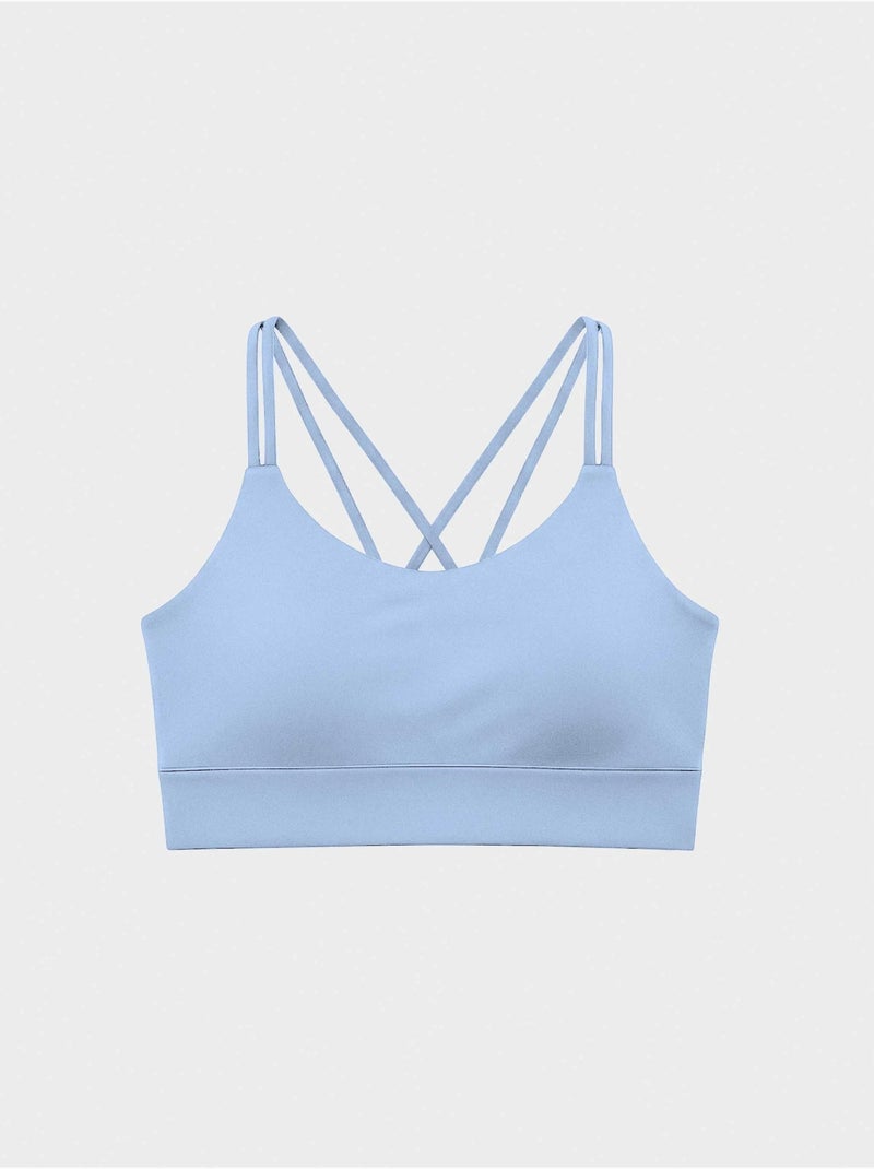 Reggiseno sportivo media sostegno Blu - Kiabi