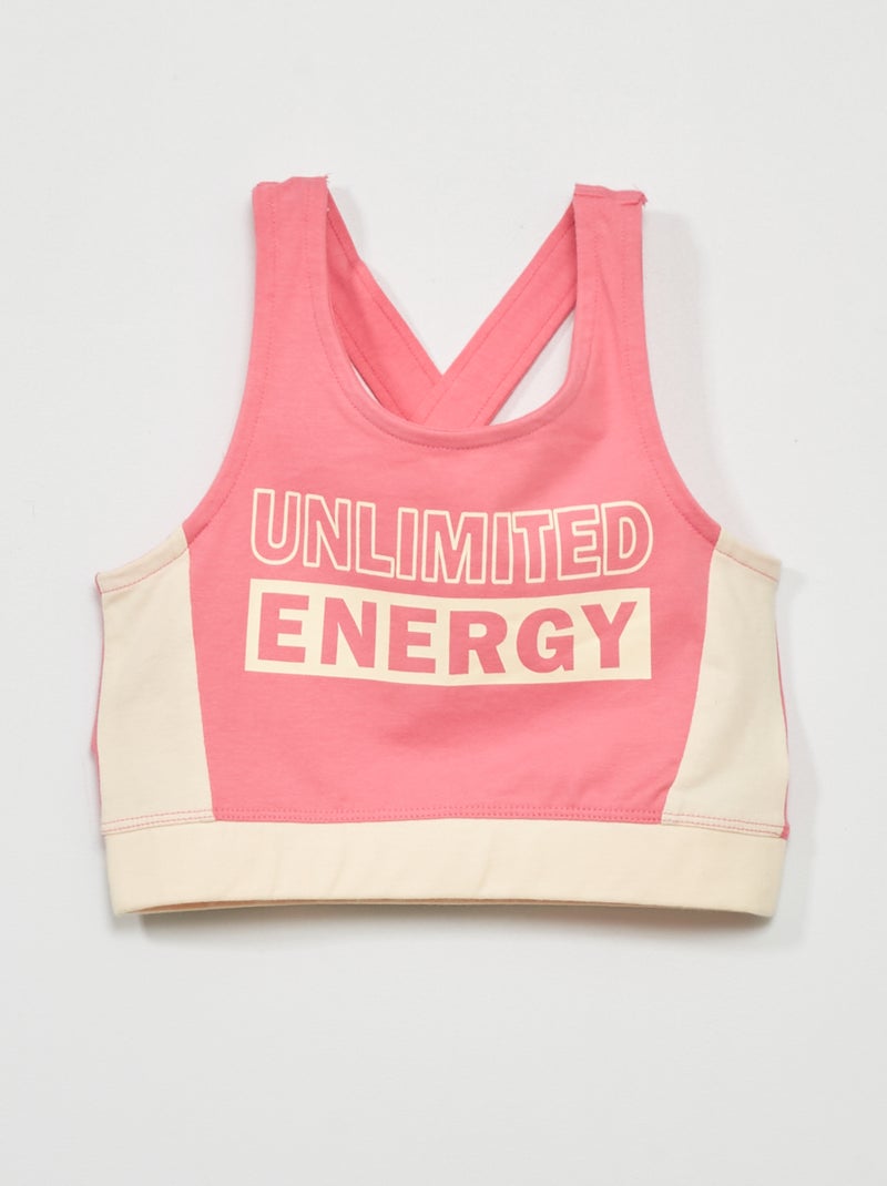 Reggiseno sportivo ROSA - Kiabi