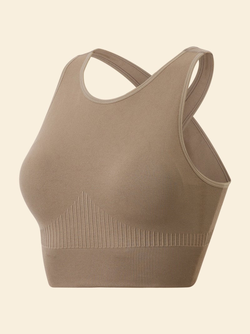 Reggiseno sportivo senza cuciture - (ekstract) Beige - Kiabi