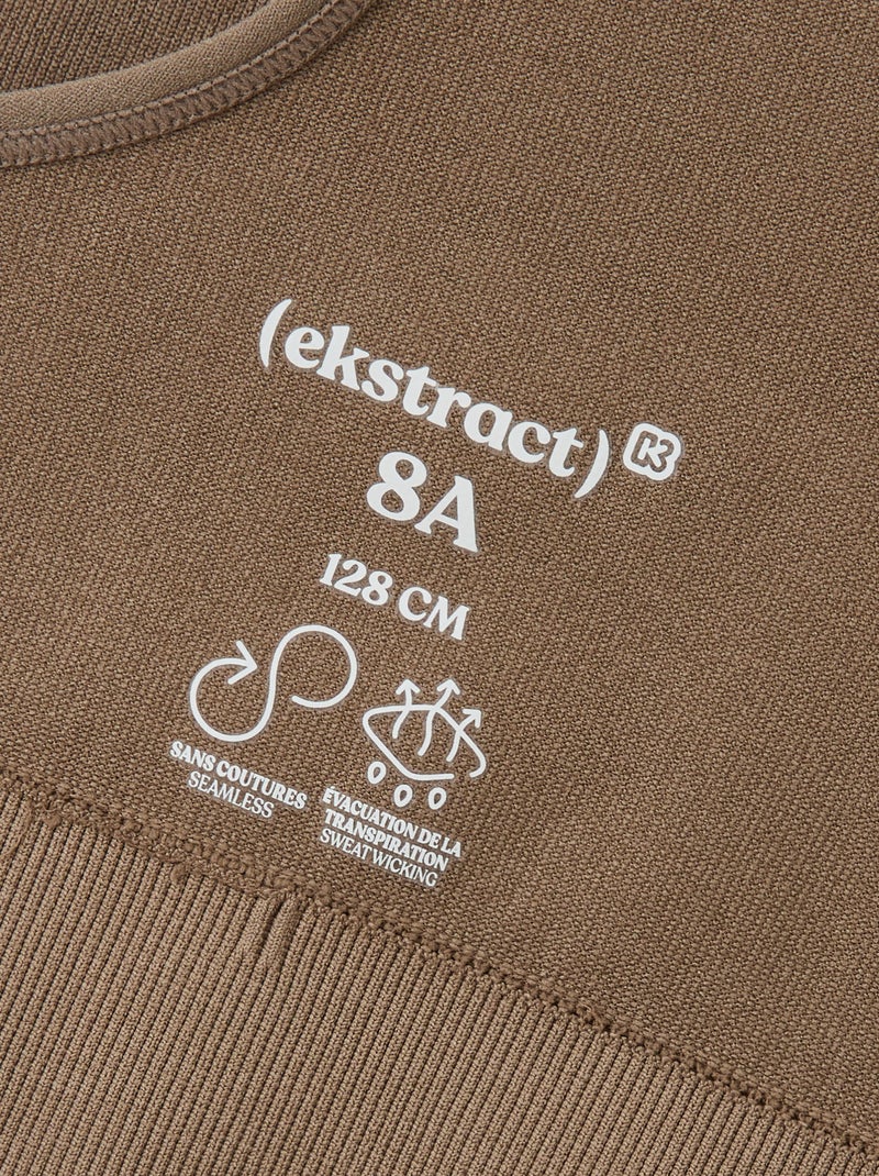 Reggiseno sportivo senza cuciture - (ekstract) Beige - Kiabi