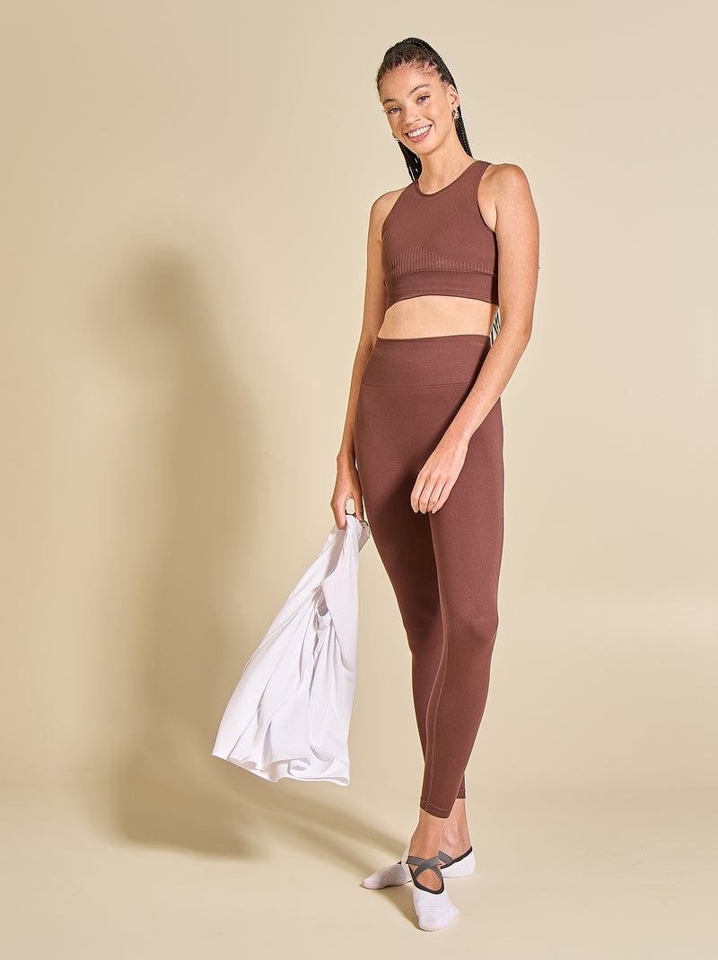 Reggiseno sportivo senza cuciture - (ekstract) Marrone - Kiabi